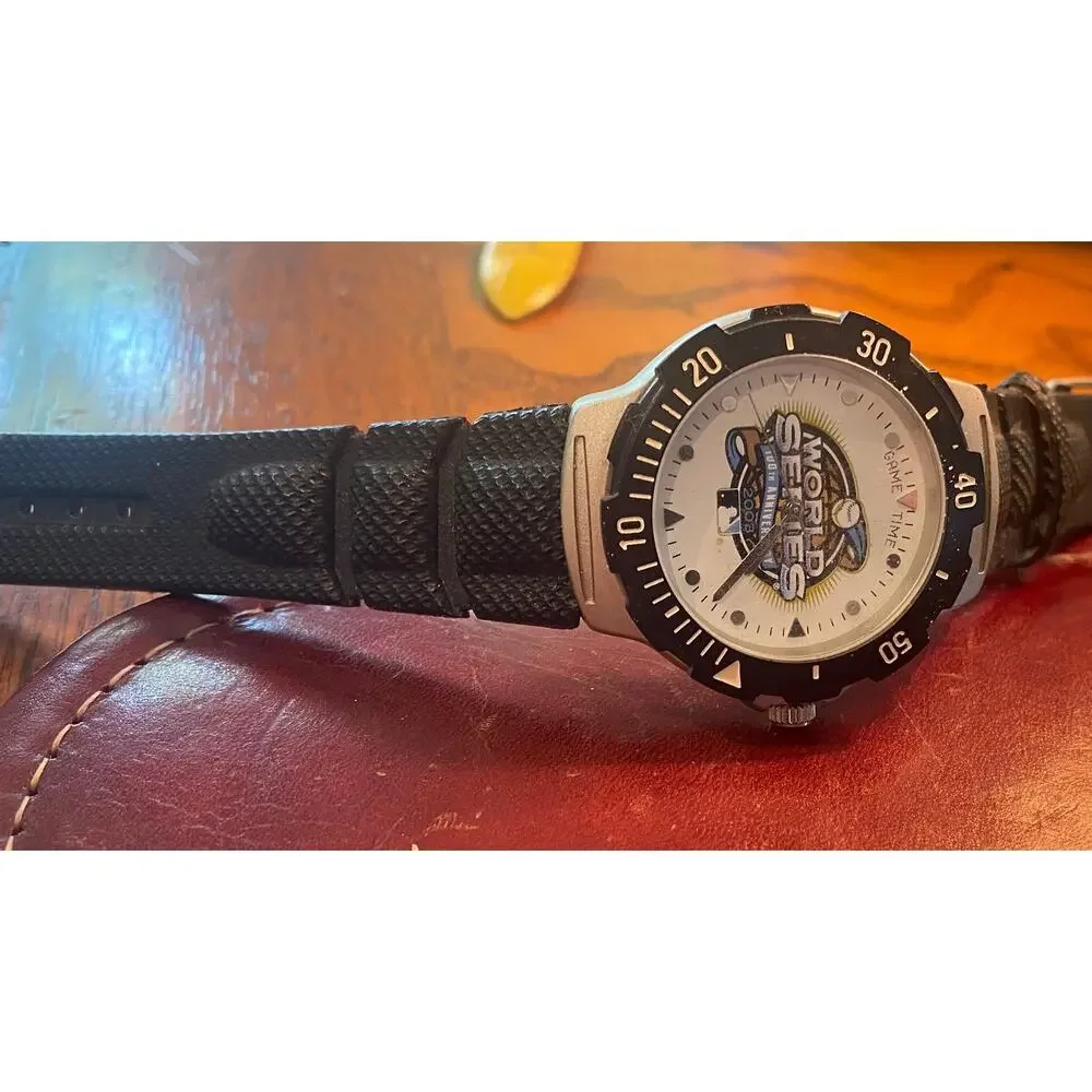Men's 40mm Silver Tone Game Time World Series 100th Anniversary Watch